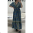 Women's Long Summer Short Sleeve Dress (S/M ONE SIZE) ITALIAN FASHION IMPGM23128