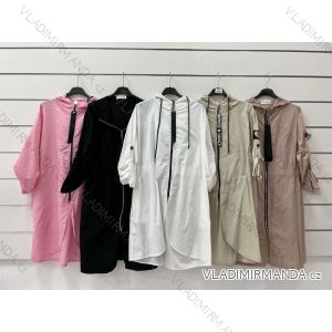 Women's Long Sleeve Zipper Windbreaker Parka Jacket (S/M ONE SIZE) ITALIAN FASHION IMWY232657