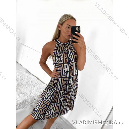 Women's short summer icecool sleeveless dress (S/M ONE SIZE) ITALIAN FASHION IMM23177