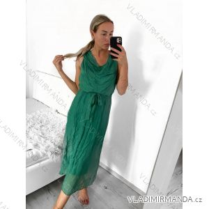 Women's Long Summer Sleeveless Dress (S/M/L ONE SIZE) ITALIAN FASHION IMFF23003