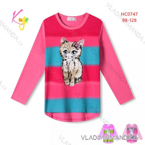 T-shirt with long sleeves children's girls girls (98-128) KUGO JC0720