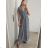 Women's Long Summer Short Sleeve Dress (S/M ONE SIZE) ITALIAN FASHION IM323101