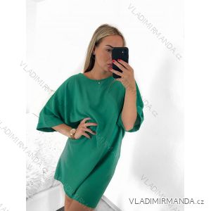 Women's Short Sleeve Oversized Dress (S/M ONE SIZE) ITALIAN FASHION IMWY23061