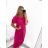 Women's elegant party long sleeve dress (S/M ONE SIZE) ITALIAN FASHION IM322282 S/M fuchsia