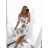 Summer short sleeve summer dress (S / M ONE SIZE) ITALIAN FASHION IMWY21019 S/M white