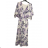 Women's Long Chiffon Short Sleeve Dress (S/M ONE SIZE) ITALIAN FASHION IMWGS231048 XL/2XL purple