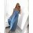 Long summer satin dress with straps women with belt (UNI S / M) ITALIAN FASHION IMM22INFINITE