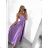 Long summer satin dress with straps women with belt (UNI S / M) ITALIAN FASHION IMM22INFINITE