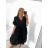 Women's Elegant Glitter Long Sleeve Dress (S/M/L/XL ONE SIZE) ITALIAN FASHIONIMBM230501 M / L black