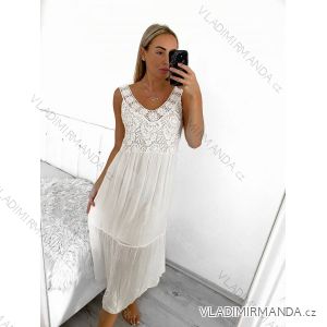 Šaty letní boho krajkové na ramínka dámské (S/M ONE SIZE) ITALSKÁ MÓDA IMPSH2390751