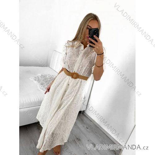 Carmen summer summer shoulder dress (UNI S / M) ITALIAN FASHION IMM20628 S/M white