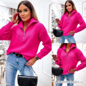 Women's Long Sleeve Turtleneck Sweater (S/M ONE SIZE) ITALIAN FASHION IMWAK23CL22200