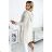 491-1 Cardigan - cape with a hood and pockets - beige braid