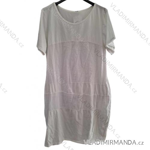 Casual Dress Classic Short Sleeve Women's Plus Size (L/XL/2XL ONE SIZE) ITALIAN FASHION IM723060