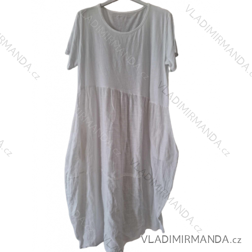 Women's Summer Cotton Short Sleeve Dress (S/M ONE SIZE) ITALIAN FASHION IM722253