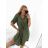 Šaty košilové oversize krátký rukáv dámské (M/L/XL ONE SIZE) ITALSKÁ MÓDA IM423007/DU   Khaki   M/L