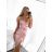 Women's elegant party long sleeve dress (S/M ONE SIZE) ITALIAN FASHION IM322282 -   beige -   S / M