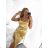 Women's elegant party long sleeve dress (S/M ONE SIZE) ITALIAN FASHION IM322282 -   beige -   S / M