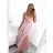 Women's ROSE (S/M ONE SIZE) long elegant strapless party dress ITALIAN FASHION IM323013/DU red S/M