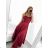 Women's ROSE (S/M ONE SIZE) long elegant strapless party dress ITALIAN FASHION IM323013/DU red S/M