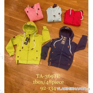 Mikina na zip s kapucí dlouhý rukáv dětská dívčí a chlapecká (92-134) TA FASHION TAF23TA-369TE