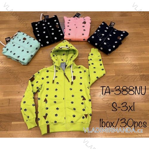 Mikina na zip s kapucí dlouhý rukáv dámská (S-3XL) TA FASHION TAF23TA-388NU