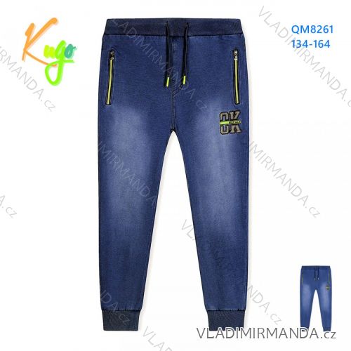 Long jeans with jeans for boys (134-164) KUGO QM8261