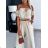 Women's summer tunic set long sleeve and skirt long polka dot (uni s / m) ITALIAN FASHION IMM20118 S/M Royal blue