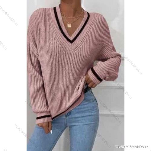 Women's Short Sleeve Turtleneck Knitted Sweater (S/M ONE SIZE) ITALIAN FASHION IMWE232769