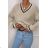 Women's Short Sleeve Turtleneck Knitted Sweater (S/M ONE SIZE) ITALIAN FASHION IMWE232769