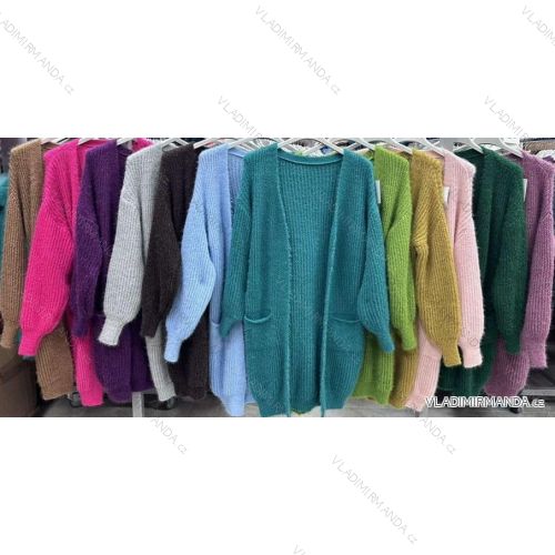 Cardigan dlouhý rukáv dámský (S/M ONE SIZE) ITALSKÁ MÓDA IMWKK233152