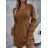 Women's Warm Long Sleeve Knitted Dress (S/M ONE SIZE) ITALIAN FASHION IMD221070