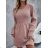 Women's Warm Long Sleeve Knitted Dress (S/M ONE SIZE) ITALIAN FASHION IMD221070