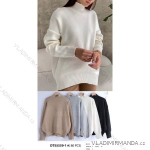 Women's Oversized Turtleneck Long Sleeve Sweater (S/M ONE SIZE) FRENCH FASHION FMWT23DT55559