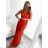 Women's Long Party Elegant Sleeveless Dress (S/M ONE SIZE) ITALIAN FASHION IMPSH223598/DU Red