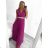 Women's Long Party Elegant Sleeveless Dress (S/M ONE SIZE) ITALIAN FASHION IMPSH223598/DU Red