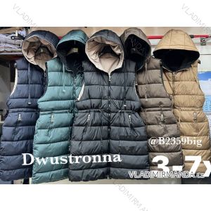 Vesta s kapucí dámská nadrozměr (3XL-7XL) ITALSKÁ MÓDA PMWBP23B2359BIG