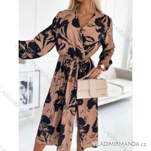 Šaty dlouhé elegantní dlouhý rukáv dámské (S/M ONE SIZE) ITALSKÁ MÓDA IMWGB233742