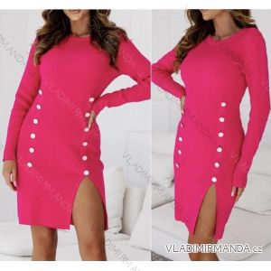 Women's Long Sleeve Hoodie Dress (S / M ONE SIZE) ITALIAN FASHION IMWA216095