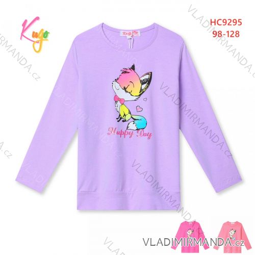 T-shirt with long sleeves children's girls girls (98-128) KUGO HC0757