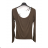 Women's Stand Collar Long Sleeve Knitted Sweater (S/M ONE SIZE) ITALIAN FASHION IMPLI228596