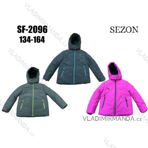 Winter jacket with hood for teenagers boys and girls (134-164) SEASON SEZ23SF-2096