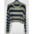 Short Long Sleeve Women's Stripe Sweater (S/M ONE SIZE) ITALIAN FASHION IMPBB23Z8041