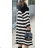 Women's Stripe Long Sleeve Cardigan (S/M ONE SIZE) ITALIAN FASHION IMPBB23J23028