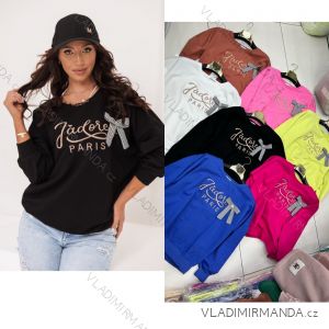 Women's Oversize Long Sleeve Sweatshirt (S/M/L ONE SIZE) TURKISH FASHION TMAA233980