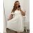 Women's Long Knitted Turtleneck Short Sleeve Dress (S/M ONE SIZE) ITALIAN FASHION IMM22FD51751