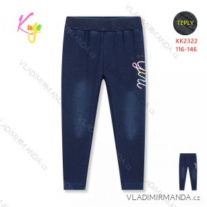 Jeans leggings denim warm children's girls (98-128) KUGO KK9945