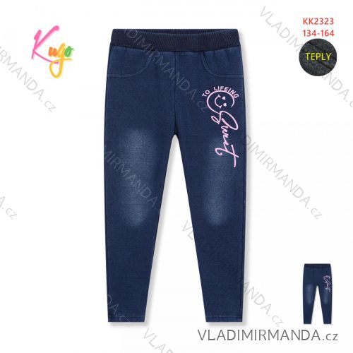 Jeans leggings insulated youth girls (134-164) KUGO KK9947