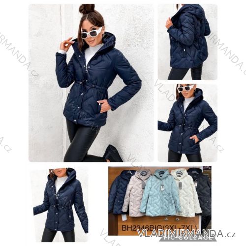 Zip Hooded Jacket Long Sleeve Women's Plus Size (3XL-8XL) POLISH FASHION PMWT21T21-69