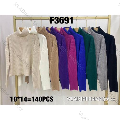 Women's Oversize Long Sleeve Sweater (S/M ONE SIZE) ITALIAN FASHION IMWCA23DH2302